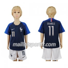 Maillot de Foot France Dembele 11 Enfant Domicile Coupe du monde 2018